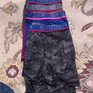 Spyder Men's Boxer Briefs in Black, Blue, and Purple